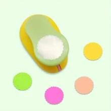 1pc Mini Punch Wave Round Paper Handmade DIY For Greeting Cards Handmade Handbook Making Suitable For Scrapbooking, Handmade Paper, Random Color - Multicolor - View 1