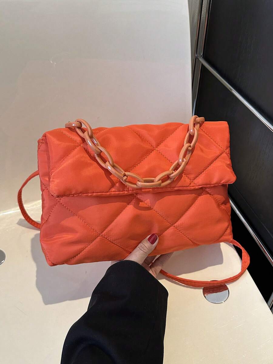 Orange Simple And Fashionable Shoulder Crossbody Bag - Yellow - View 1