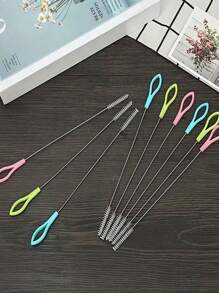 2pcs/4pcs/6pcs/12pcsStainless Steel Straw Brush, Baby Bottle Water Bottle Nylon Brush, Glass Tube Cleaning Brush,Kitchen,Bathroom,Home,Household Suppliers - White - View 4