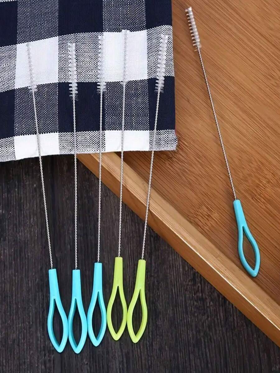 2pcs/4pcs/6pcs/12pcsStainless Steel Straw Brush, Baby Bottle Water Bottle Nylon Brush, Glass Tube Cleaning Brush,Kitchen,Bathroom,Home,Household Suppliers - White - View 1