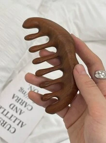 1把天然檀木粗齿梳，多功能，带头皮按摩功能，防静电发梳，梳子，美发工具，美发产品及配件，适用于理发店、美容院、旅行必备、返校季、旅行度假必备、女士美发配件、刷子、发梳、梳子、解结梳、球形梳、迷你发梳、发梳套装、木梳、发梳、迷你发梳、解结梳、发梳、卷发梳、美发设备、旅行必备、旅行必备、发型、美发、发梳、背梳、造型梳、卷发梳、边缘梳、发梳、梳发、发梳套装、梳发、卷发梳、解结梳、女士发梳、头发、旅行、美发产品、美发工具、美发用品、理发师、理发师配件、理发店、美发设备 - 棕色 - 查看 2