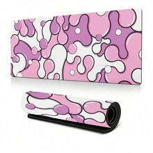 Màu hồng Phấn màu Tím Miếng lót chuột XL Anime Mát mẻ Hình học Người Nhật Bản Mở rộng Đệm bàn 80x30cm Đế cao su chống trượt Khâu Cạnh Lớn Bàn di chuột Đối với Bàn Máy tính xách tay chơi game Bàn làm việc , Inch - Hồng - Xem 1