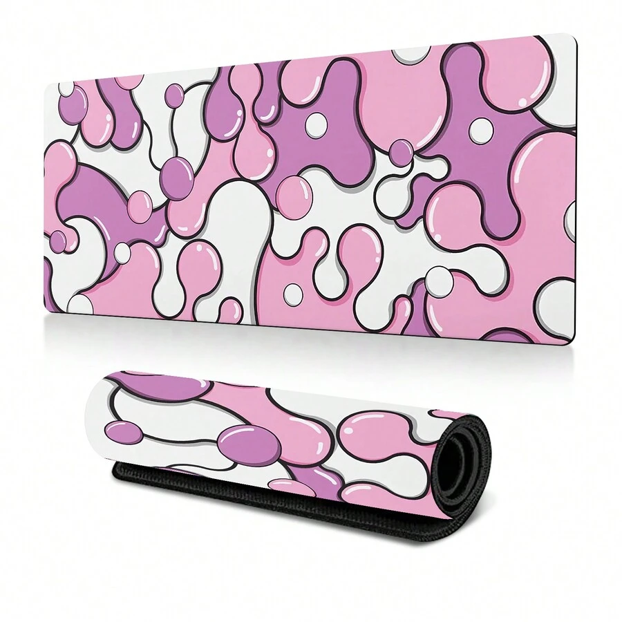 Màu hồng Phấn màu Tím Miếng lót chuột XL Anime Mát mẻ Hình học Người Nhật Bản Mở rộng Đệm bàn 80x30cm Đế cao su chống trượt Khâu Cạnh Lớn Bàn di chuột Đối với Bàn Máy tính xách tay chơi game Bàn làm việc , Inch - Hồng - Xem 1