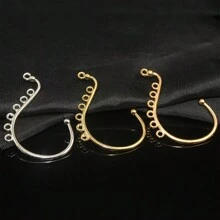 30pcs 3 Colours Ear Cuffs Earrings Supplies For Non Piercing Ear Wraps Earrings Clip On Ear With 7 Holes For DIY Non Piercing Earrings Jewelry Making