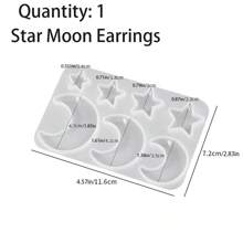 1 pieza Molde de resina de copo de nieve navideño, molde de silicona para colgar, molde de colada de resina, adecuado para decoraciones navideñas, manualidades festivas, adornos de árbol de Navidad DIY - Blanco - Ver 8