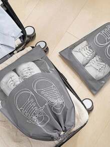 1 件鞋子收纳袋衣柜收纳袋无纺布旅行便携包防水挂袋鞋子收纳袋鞋子收纳袋鞋袋鞋子收纳盒适用于运动鞋运动鞋拖鞋跑鞋旅行必需品旅行配件 - 灰色 - 查看 8