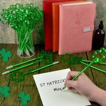 6pcs Clover Shaped Ballpoint Pen - Black - View 7