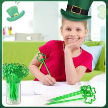 6pcs Clover Shaped Ballpoint Pen - Black - View 3