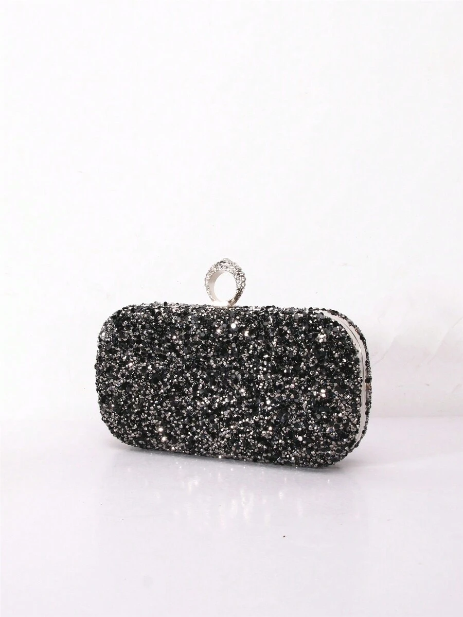 女士鑲鑽亞克力手拿包,配可拆式金屬鏈帶,既適用於晚宴派對、婚禮,也是送禮的完美選擇