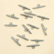 20入組合金金屬紋理幾何吊墜,適用於diy項鍊、手鐲和其他配飾diy,是為朋友和所愛的人準備的禮物