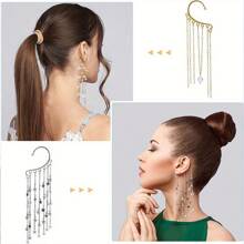 30pcs 3 Colours Ear Cuffs Earrings Supplies For Non Piercing Ear Wraps Earrings Clip On Ear With 7 Holes For DIY Non Piercing Earrings Jewelry Making