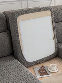 1入組四季通用絨面提花防滑拼接沙發套,適用於l形沙發和1/2/3/4座沙發,易於護理沙發護罩適用於有小孩和寵物的家庭 - 深灰色 - 查看 7