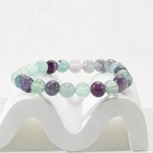 1入手工製作8mm彈性珠寶半寶石手鍊,治療水晶手鍊,男女皆可的休閒珠寶,節日禮物 - 手鍊 - 查看 5
