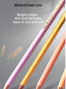 48pcs Macaron Color Gift Box Oil Based Colored Pencil Set, And 2 Sharpeners Included, Colorful Drawing Pens Set For Art Sketching And Coloring - Multicolor - View 11