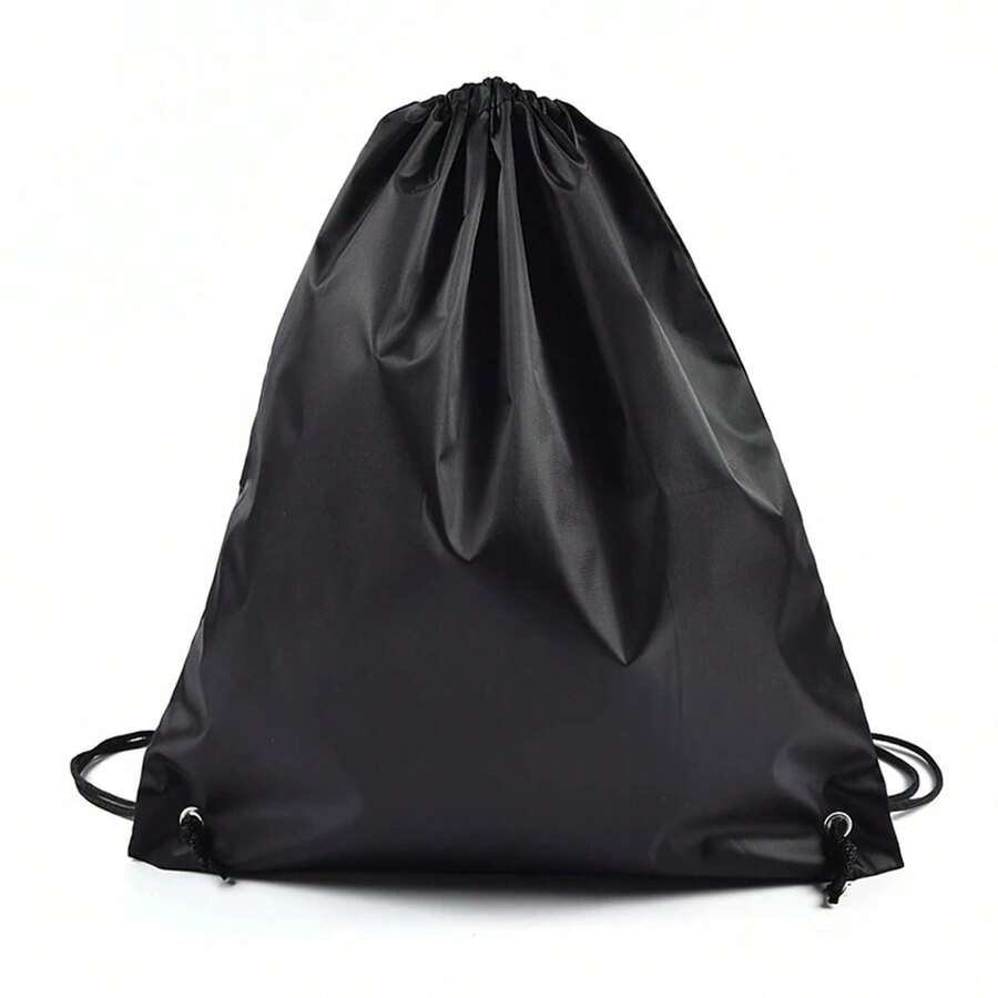 Bolsa Deportiva Portátil Negra Con Cordón Grueso, Mochila De Equitación Con Cordón Grueso Para El Gimnasio, Bolsa De Zapatos Con Cordón Grueso A Prueba De Agua Para Mochilas De Ropa - Negro - Ver 1