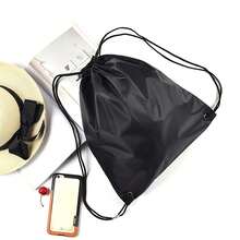 Bolsa Deportiva Portátil Negra Con Cordón Grueso, Mochila De Equitación Con Cordón Grueso Para El Gimnasio, Bolsa De Zapatos Con Cordón Grueso A Prueba De Agua Para Mochilas De Ropa - Negro - Ver 7