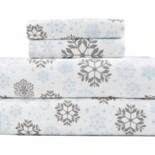 Kathy Ireland 100% Turkish Cotton Flannel Sheet Set - 灰藍色霜 - 查看 2