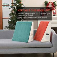 1pc Wedge Pillow For Sleeping Bed Wedge Pillow For After Surgery Triangle Pillow Wedge Air Layer Sleeping Wedge Cover Memory Foam - Green - View 9