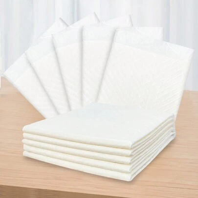 5pcs Disposable White Urine Isolation Pad/Sanitary Pad Suitable For Adult, Elderly, Children And Pets - Large Size Baby Shower Family Decorations Gifts