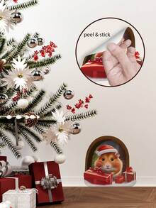 1 件 3D 效果鼠标贴纸，适用于家居装饰，可爱动物墙贴，适用于儿童卧室、婴儿房，防水、自粘、无残留 - 彩色 - 查看 5