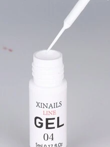 2支装法式美甲凝胶，5毫升白色黑色法式美甲设计超细刷头DIY线条涂鸦绘画凝胶指甲油抽象线条绘画美甲工具 - 黑與白 - 查看 7