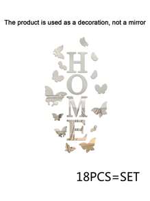 居家標誌蝴蝶裝飾鏡面效果牆貼自黏牆貼花 - 彩色 - 查看 7