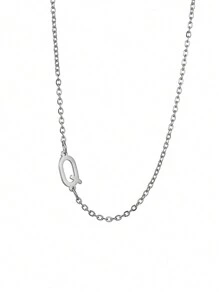 1 件女士不銹鋼首字母項鍊 A-z 大寫字母吊墜生日禮物 - 信件系列 - 查看 13