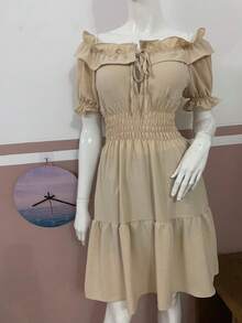 Women Dresses - Màu Khaki - Xem 4