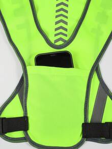 1pc Green Cycling Sports Reflective Vest - Green - View 7