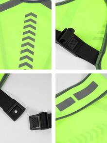 1pc Green Cycling Sports Reflective Vest - Green - View 5