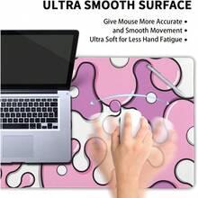 Màu hồng Phấn màu Tím Miếng lót chuột XL Anime Mát mẻ Hình học Người Nhật Bản Mở rộng Đệm bàn 80x30cm Đế cao su chống trượt Khâu Cạnh Lớn Bàn di chuột Đối với Bàn Máy tính xách tay chơi game Bàn làm việc , Inch - Hồng - Xem 5