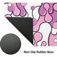 Màu hồng Phấn màu Tím Miếng lót chuột XL Anime Mát mẻ Hình học Người Nhật Bản Mở rộng Đệm bàn 80x30cm Đế cao su chống trượt Khâu Cạnh Lớn Bàn di chuột Đối với Bàn Máy tính xách tay chơi game Bàn làm việc , Inch - Hồng - Xem 4
