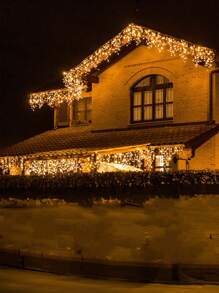 Bright Christmas Waterfall Led Christmas Lights 10m Waterfall With 500 LEDS Christmas Decorative Lights - 黃色 - 查看 5