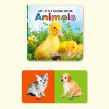 TEENYBABY 1pc 13cm*13cm Children's Identification Mini Card Book, Montessori Learning Toy For Enhancing Kids' Cognition And Visual Color Discrimination Ability, Classroom Teaching AidSchool, Student,Stationery,School Supplieskids Books,Montessori Toys,Montessori - Army Green - View 2