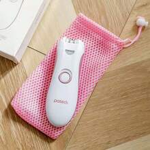 女士電動除毛器、無痛腿部和私處除毛器、刮鬍刀 - 白色 - 查看 2