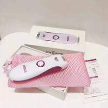 女士電動除毛器、無痛腿部和私處除毛器、刮鬍刀 - 白色 - 查看 3