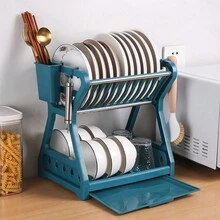 1pc Dishware Organizer - Beige - View 5