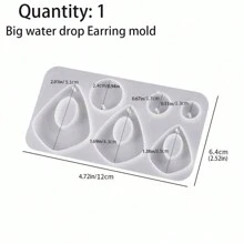 1 pieza Molde de resina de copo de nieve navideño, molde de silicona para colgar, molde de colada de resina, adecuado para decoraciones navideñas, manualidades festivas, adornos de árbol de Navidad DIY - Blanco - Ver 11