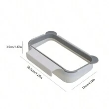 1 Piece Kitchen Storage Rack Garbage Bag Hanging Rack Plastic Bag Storage Rack - Grey - View 5