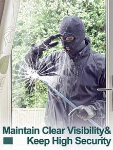 1 roll Clear Security and Safety Window Film Shatterproof Film for Glass Windows Anti Shatter Tempered Glass Film for Home and Office - Multicolor - View 5