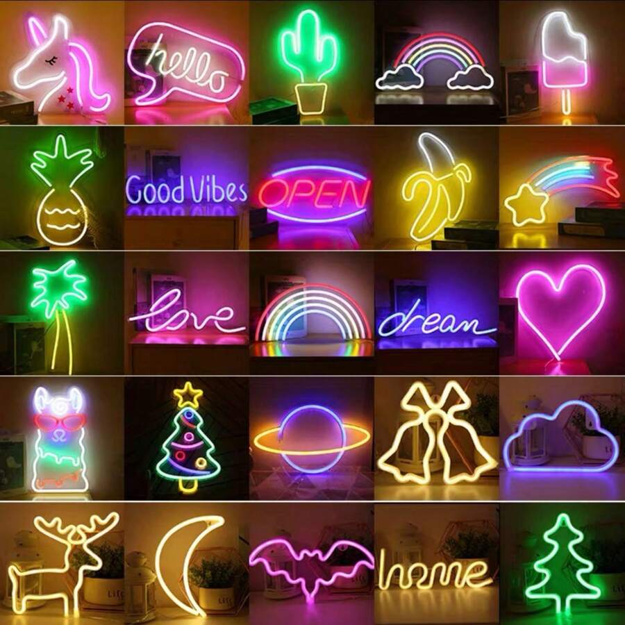 Neon Sign, TREE-SHAPED GREEN LIGHT - Green - View 1