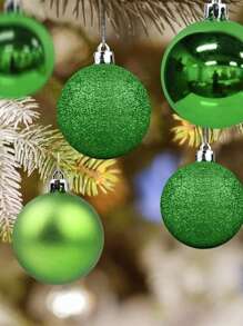 24 Cái/gói Quả Cầu Trang Trí Giáng Sinh 3cm/4cm/6cm Giáng Sinh Cho Cây Thông Noel Quả Cầu Treo Cho Trang Trí Tiệc Cưới Ngày Lễ, Giáng Sinh - màu xanh lá - Xem 5