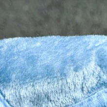 1片柔軟的法蘭絨彩色骨頭和腳印藍色寵物毯,適用於大型、中型和小型寵物的室內家居使用 - 藍色 - 查看 4