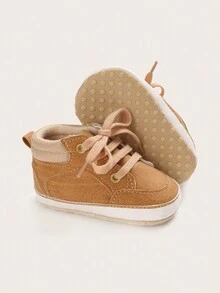 Infant Boys' Solid Color Soft Bottom Sports Shoes For Learning Walking - Yellow - View 3