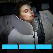 1個汽車靠枕u型枕頭 - 灰色 - 查看 3