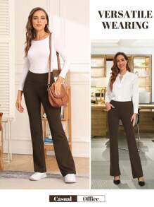 Desol Ladies' Thermal Lined Outdoor Sports Pants - Coffee Brown - View 3