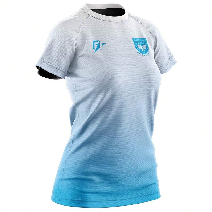 Women T-Shirts - Xanh và trắng - Xem 1