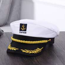 1頂女士海軍帽,可調節的水手帽適用於表演、音樂派對、萬聖節裝飾配件,適合節慶慶祝活動、角色扮演、化妝秀、舞廳 - 白色 - 查看 3