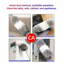 1pc Home Dusting Brush For Cleaning Ceilings, Featuring Static Electricity Adsorption & Adjustable Length - Grey - View 8