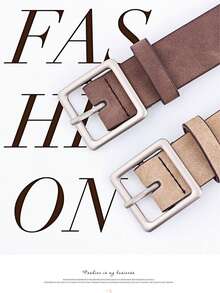 韓風腰帶,方形扣頭pu時尚腰帶裝飾,帶有學生復古風